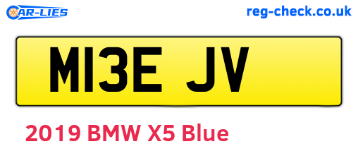 M13EJV are the vehicle registration plates.