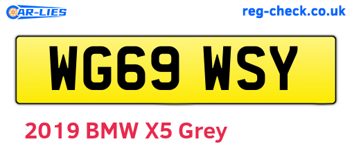 WG69WSY are the vehicle registration plates.