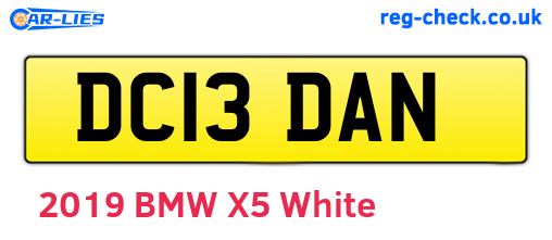 DC13DAN are the vehicle registration plates.