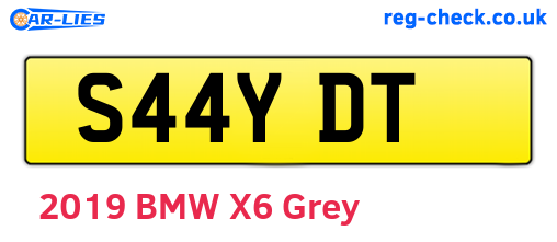 S44YDT are the vehicle registration plates.