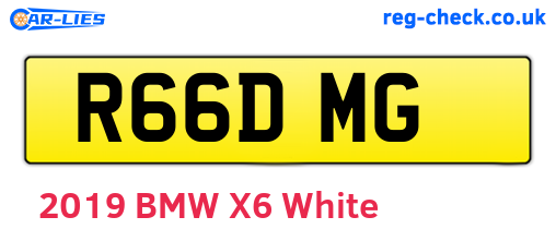 R66DMG are the vehicle registration plates.
