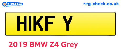 H1KFY are the vehicle registration plates.