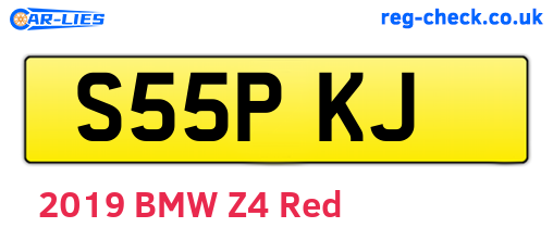 S55PKJ are the vehicle registration plates.