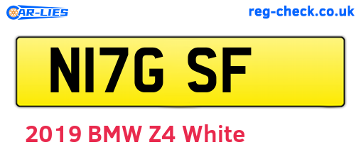 N17GSF are the vehicle registration plates.
