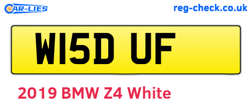 W15DUF are the vehicle registration plates.