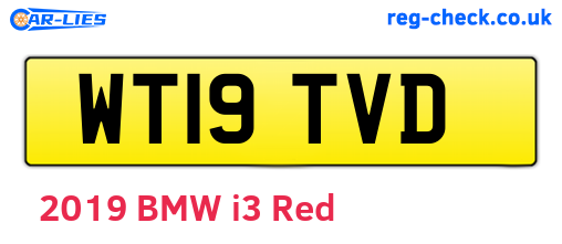 WT19TVD are the vehicle registration plates.