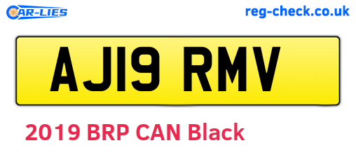 AJ19RMV are the vehicle registration plates.