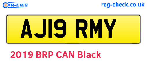 AJ19RMY are the vehicle registration plates.