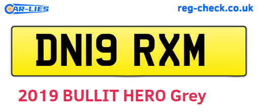 DN19RXM are the vehicle registration plates.