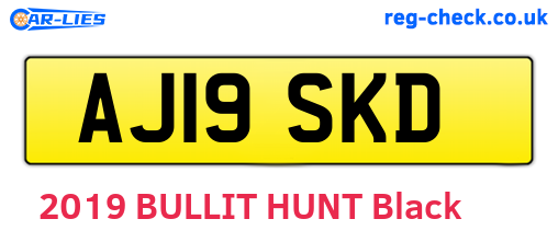 AJ19SKD are the vehicle registration plates.