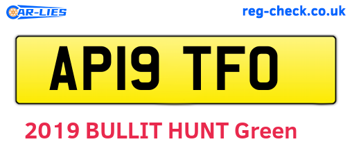 AP19TFO are the vehicle registration plates.