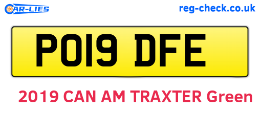 PO19DFE are the vehicle registration plates.