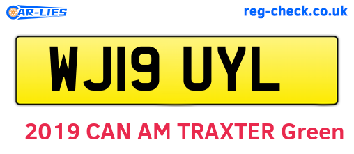 WJ19UYL are the vehicle registration plates.