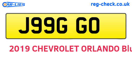 J99GGO are the vehicle registration plates.