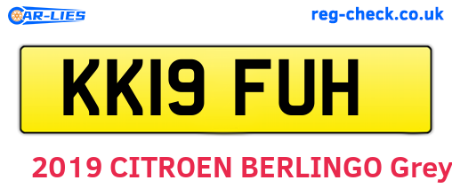 KK19FUH are the vehicle registration plates.
