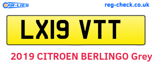 LX19VTT are the vehicle registration plates.