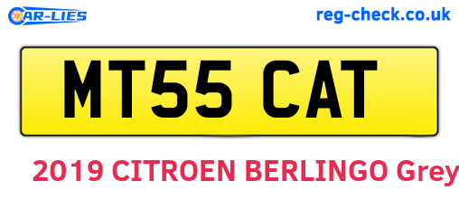 MT55CAT are the vehicle registration plates.