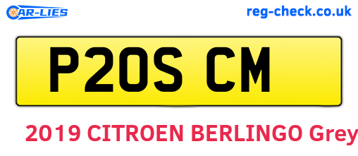 P20SCM are the vehicle registration plates.