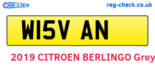 W15VAN are the vehicle registration plates.