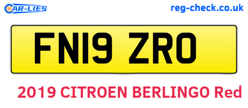 FN19ZRO are the vehicle registration plates.