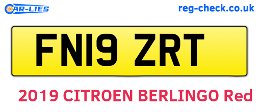 FN19ZRT are the vehicle registration plates.