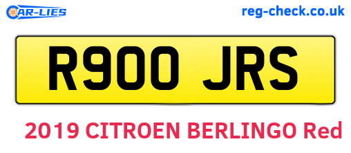 R900JRS are the vehicle registration plates.