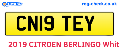 CN19TEY are the vehicle registration plates.