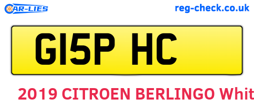 G15PHC are the vehicle registration plates.