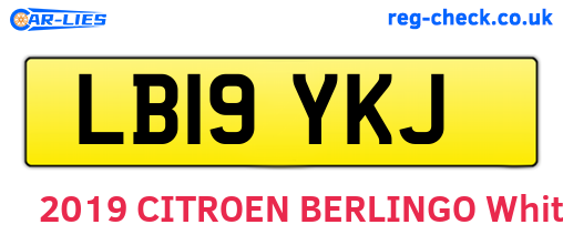 LB19YKJ are the vehicle registration plates.