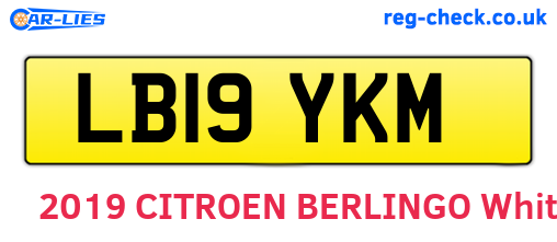 LB19YKM are the vehicle registration plates.