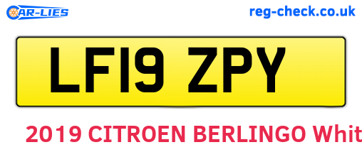 LF19ZPY are the vehicle registration plates.