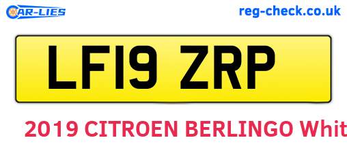 LF19ZRP are the vehicle registration plates.