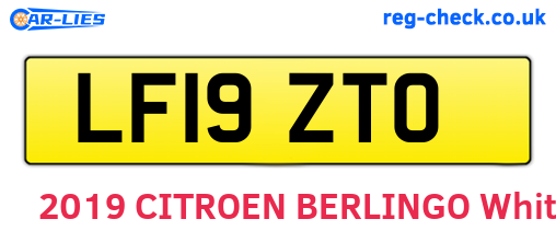 LF19ZTO are the vehicle registration plates.