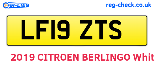 LF19ZTS are the vehicle registration plates.