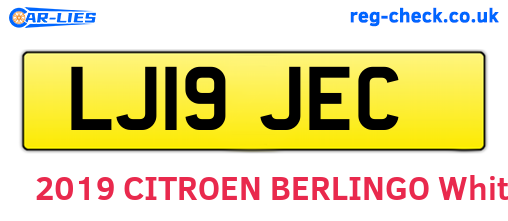 LJ19JEC are the vehicle registration plates.