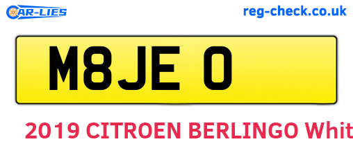 M8JEO are the vehicle registration plates.