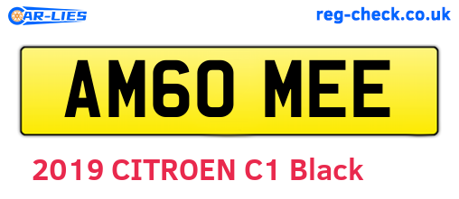 AM60MEE are the vehicle registration plates.