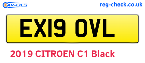EX19OVL are the vehicle registration plates.