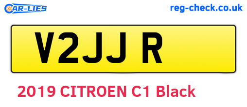 V2JJR are the vehicle registration plates.