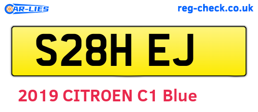 S28HEJ are the vehicle registration plates.