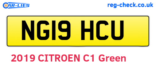 NG19HCU are the vehicle registration plates.