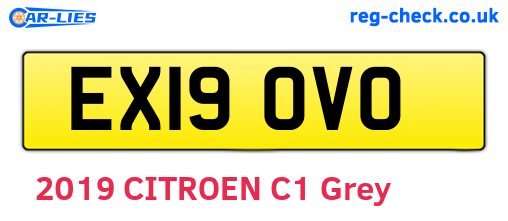 EX19OVO are the vehicle registration plates.