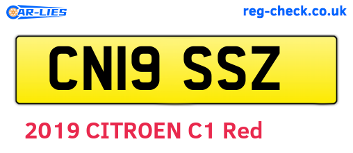 CN19SSZ are the vehicle registration plates.