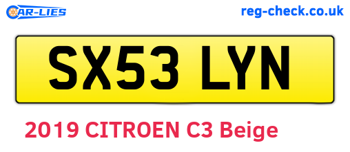 SX53LYN are the vehicle registration plates.