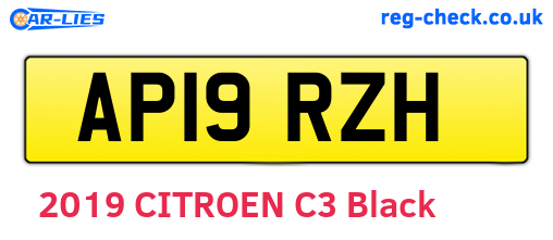 AP19RZH are the vehicle registration plates.