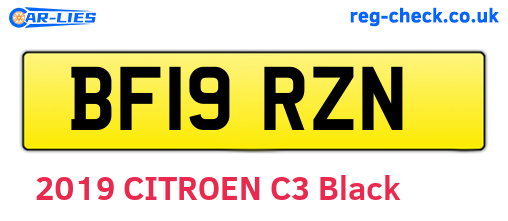 BF19RZN are the vehicle registration plates.