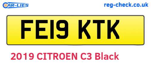 FE19KTK are the vehicle registration plates.