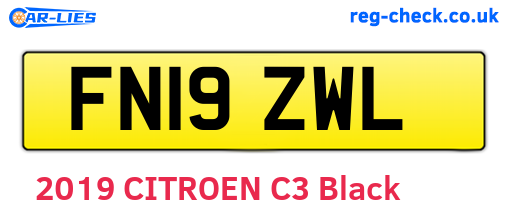 FN19ZWL are the vehicle registration plates.