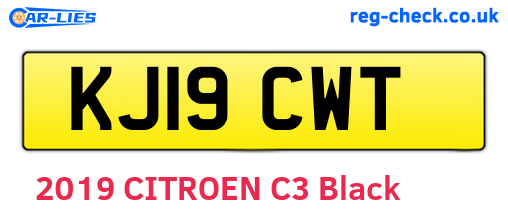 KJ19CWT are the vehicle registration plates.