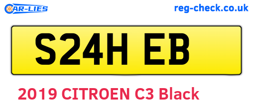 S24HEB are the vehicle registration plates.